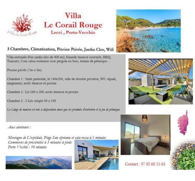 Villa Le Corail Rouge Corse Lecci Exteriér fotografie